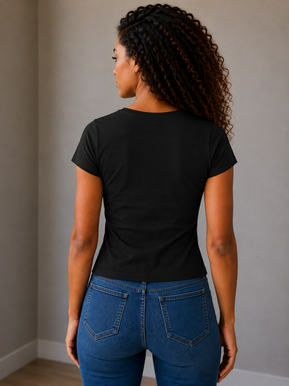 T-Sirt col fendu en V femme gamme premium