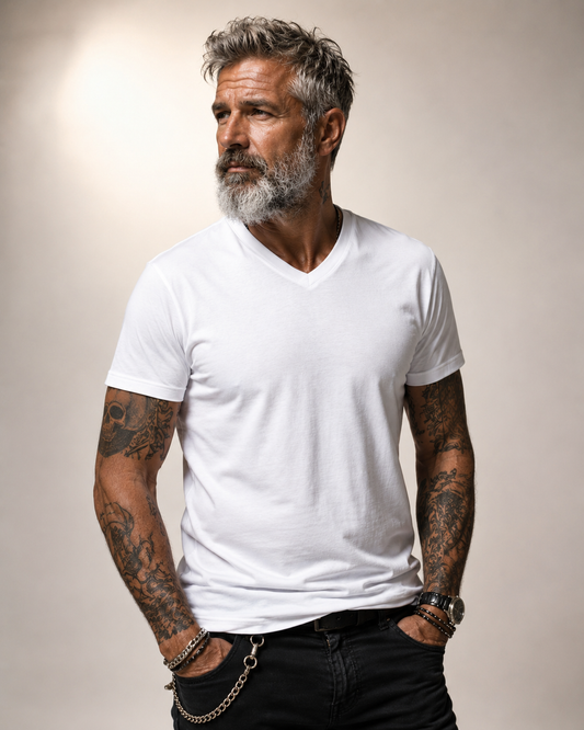 J'ai déja mon design sur T-Sirt col V homme gamme premium