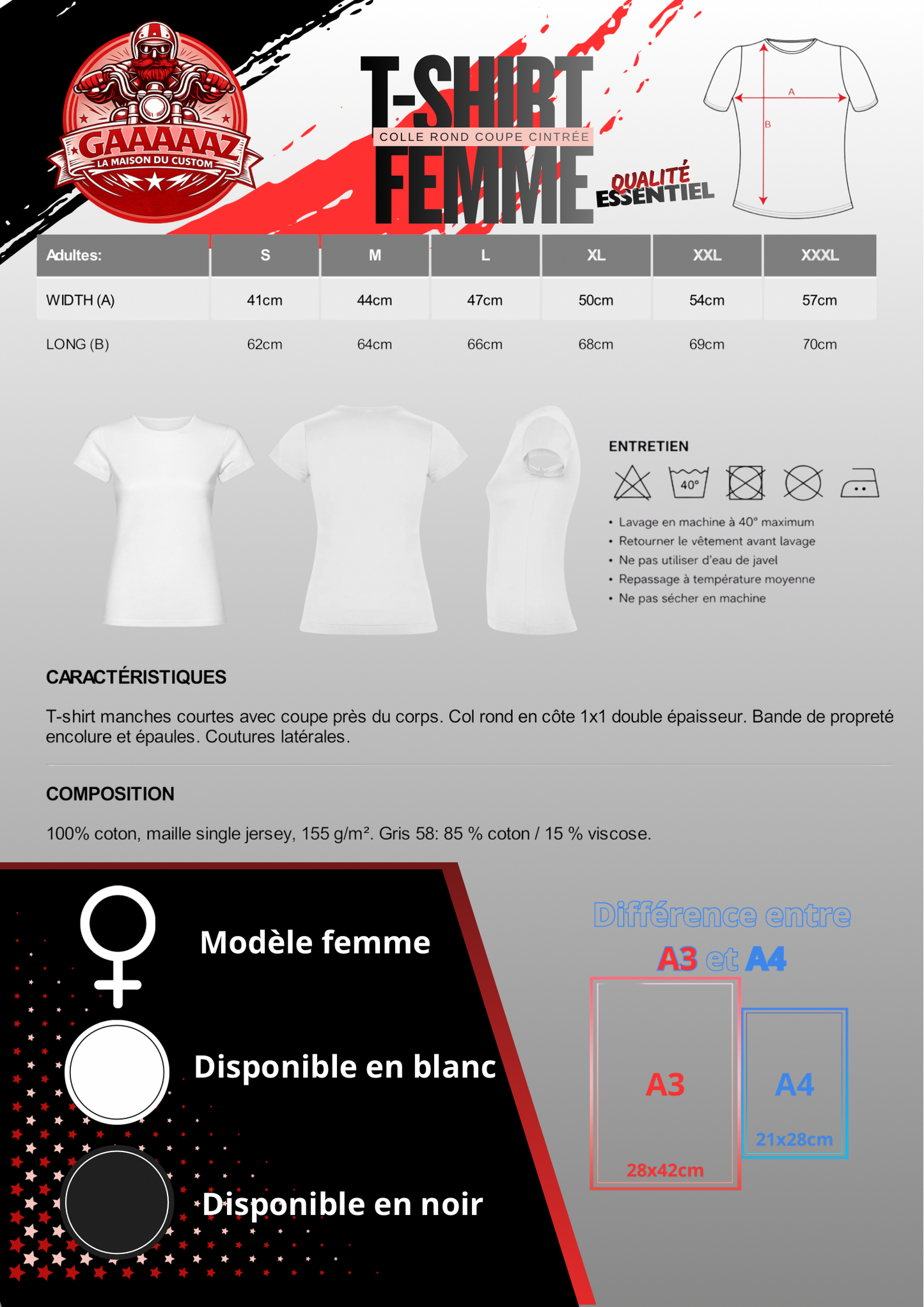 T-Sirt col rond femme gamme Essentiel