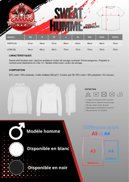 Sweat capuche homme premium